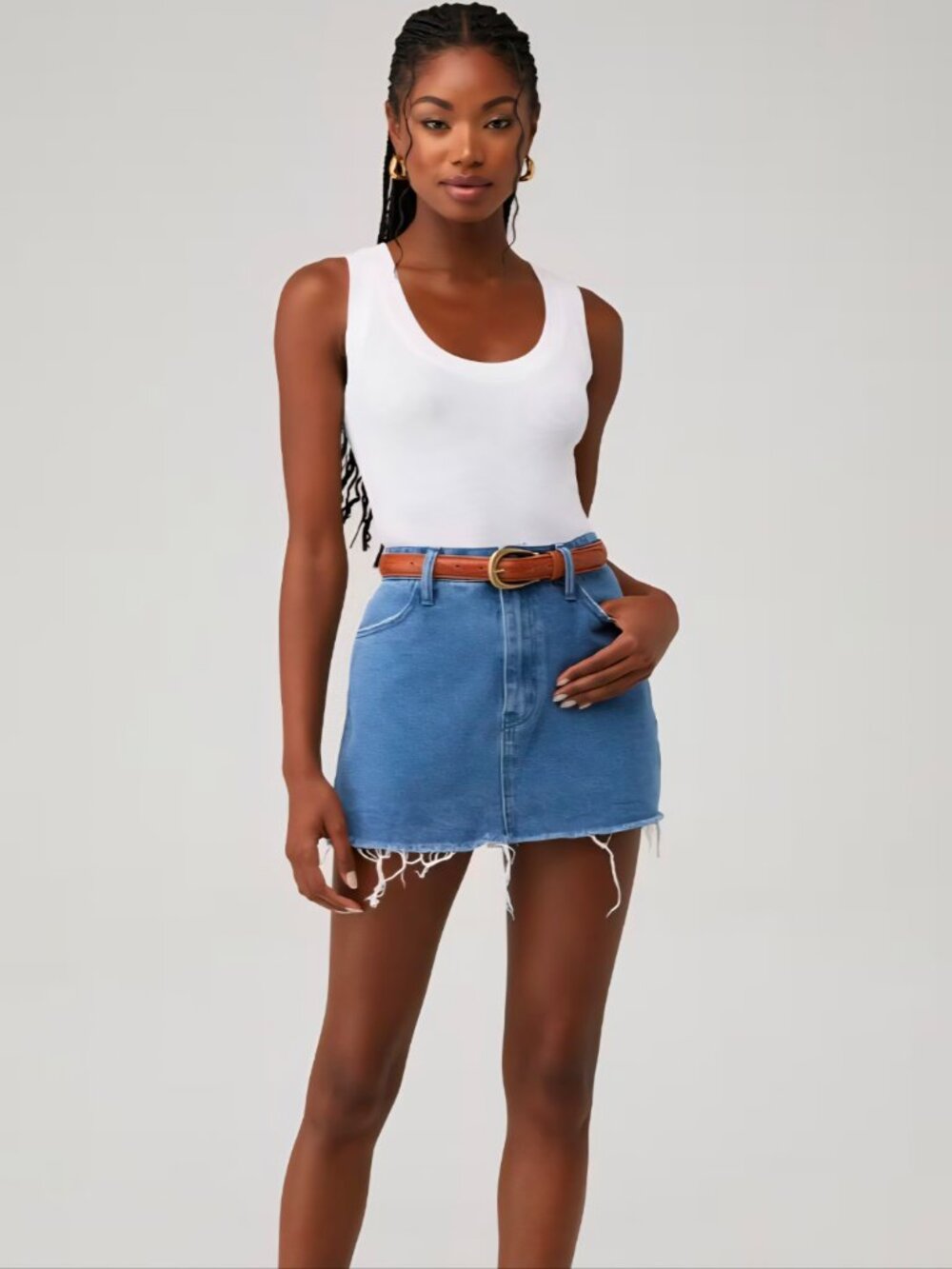 Show Me Your Mumu Statesboro Skort In Foggy Blue Denim size 28